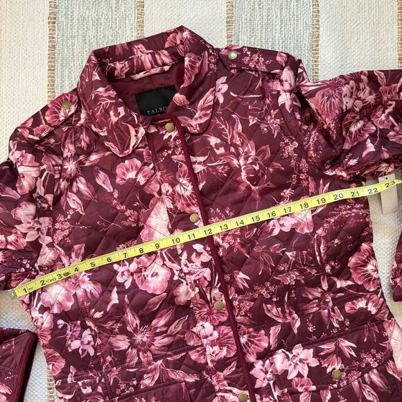 Talbots Splendid Floral Purple Lightweight Quilted Barn Jacket Women’s Large - Picture 6 of 10